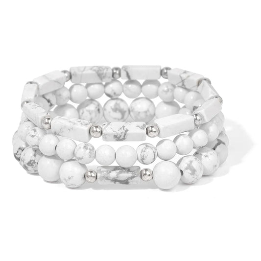 White Marble Design Trendy Bracelet - Item - BAI-DAY