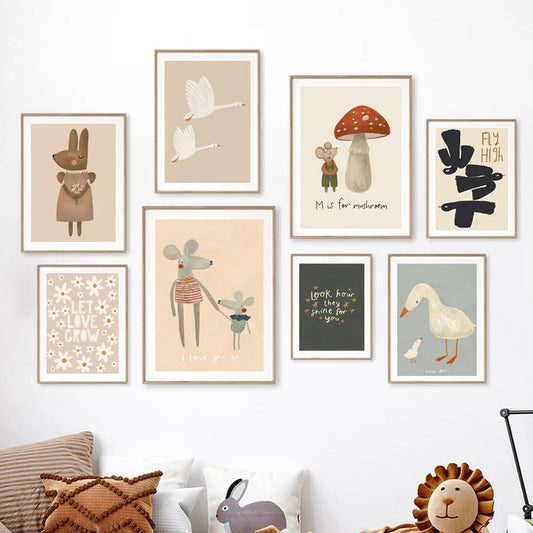 Lovely Canvas Wall Poster for Kid's Room