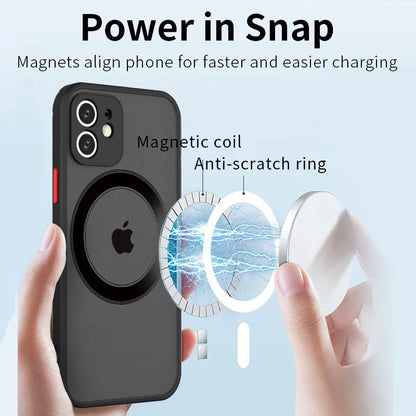 Black Protective Magsafe Charge Phone Case