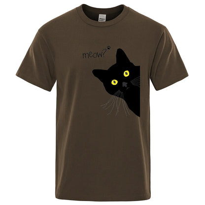 Black Cat Colorful Unisex T-shirt