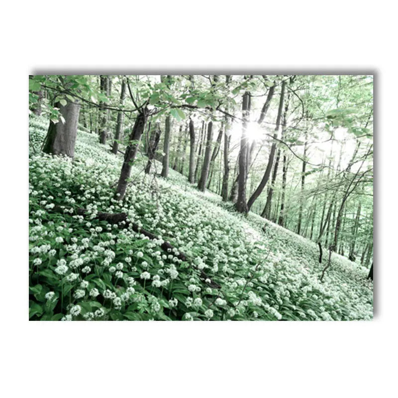 Forest of White Flowers Pattern Wall Decor - Item - BAI-DAY