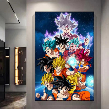 All SSJ Goku Decorative Canvas Wall Poster  - LANDIBY