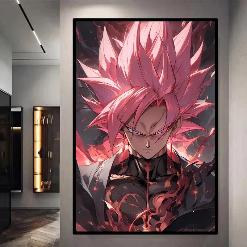 Black Goku Decorative Canvas Wall Poster  - LANDIBY