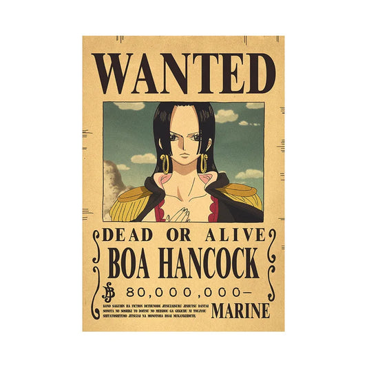 Boa Hancock One Piece WANTED Custom Wall Poster  - LANDIBY