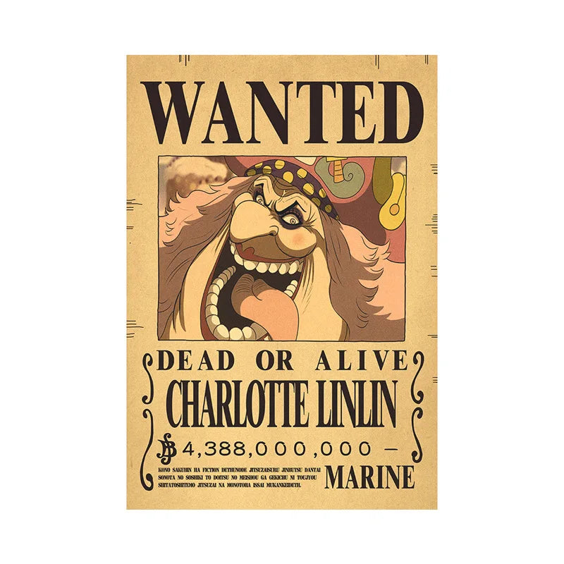 Charlotte Linlin One Piece WANTED Custom Wall Poster  - LANDIBY