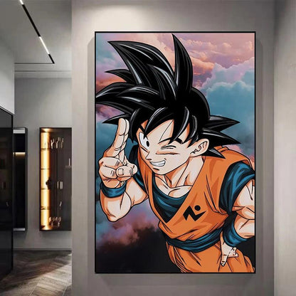 Classic Goku Decorative Canvas Wall Poster  - LANDIBY