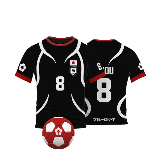 Cosplay Anime Blue Lock U20 Japan Team Black Teenager Jersey  - LANDIBY