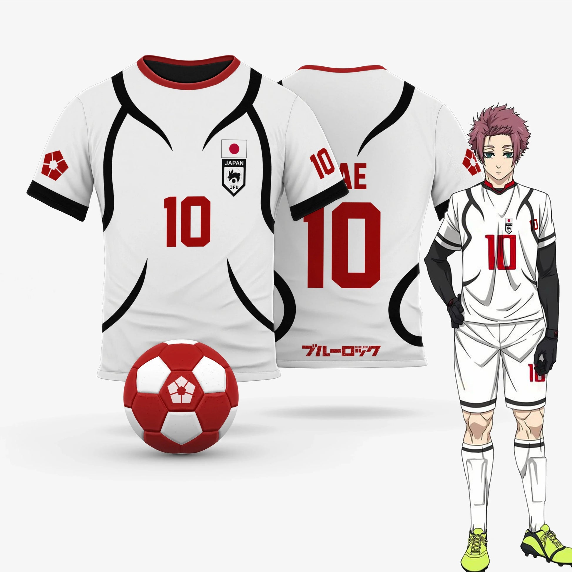 Cosplay Anime Blue Lock U20 Japan Team White Teenager Jersey  - LANDIBY