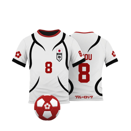 Cosplay Anime Blue Lock U20 Japan Team White Teenager Jersey  - LANDIBY