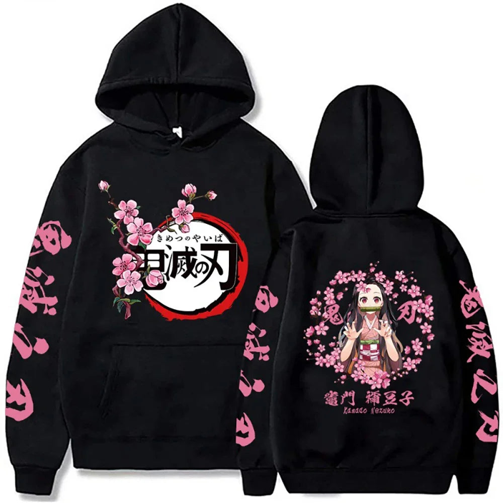 Custom Colorful Demon Slayer Hoodie Nezuko Kamado  - LANDIBY