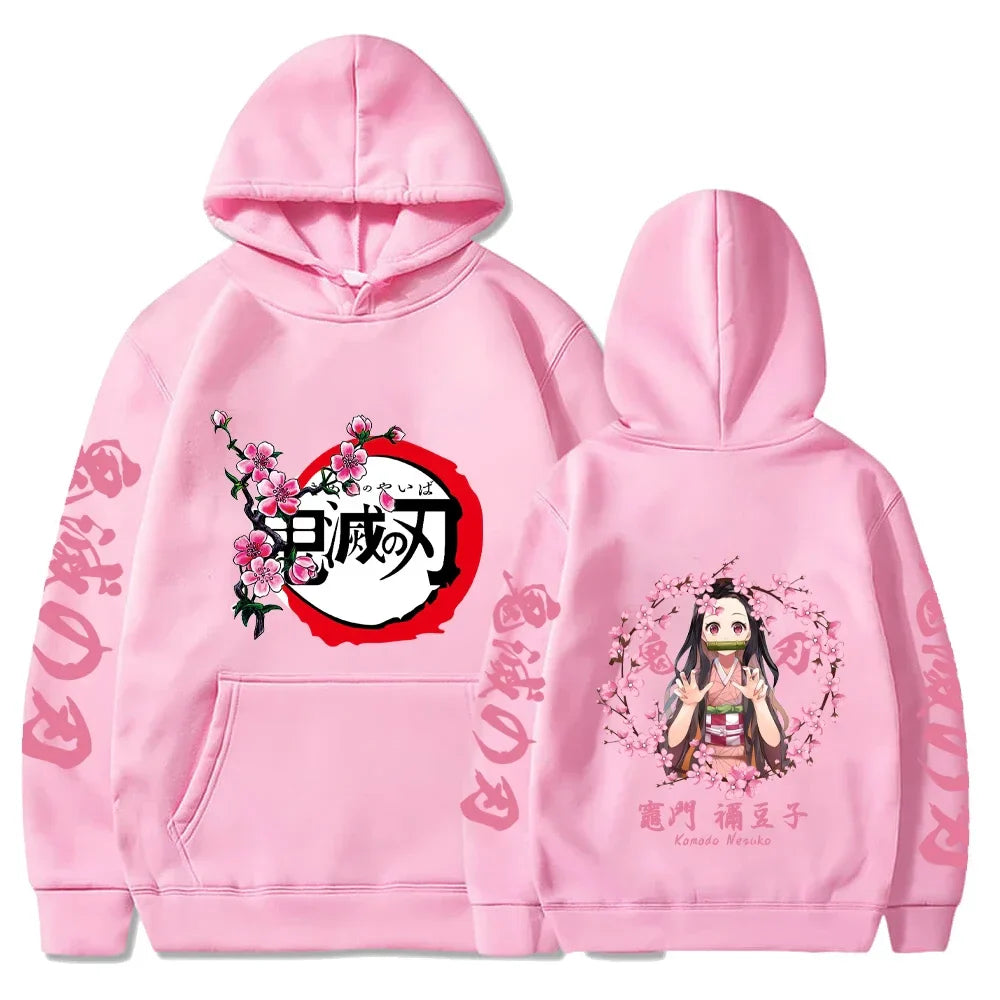 Custom Colorful Demon Slayer Hoodie Nezuko Kamado  - LANDIBY