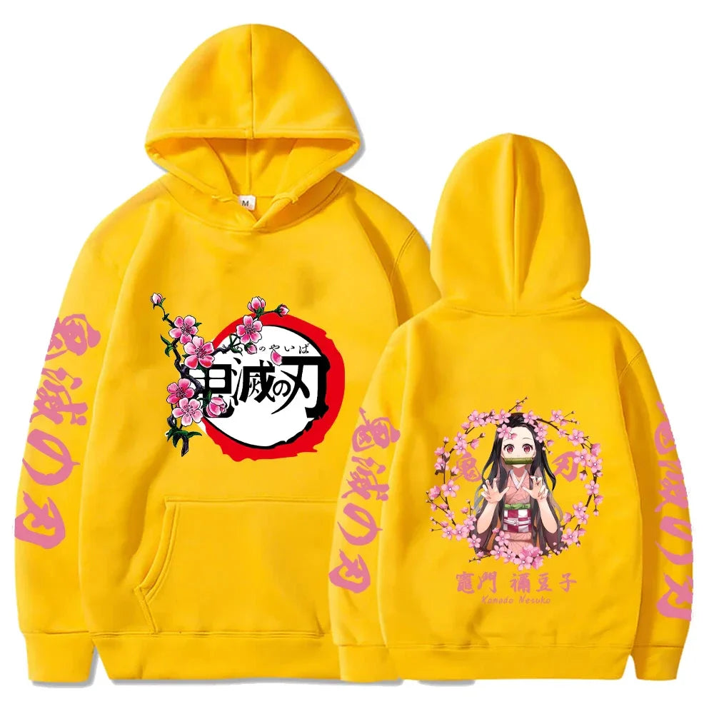 Custom Colorful Demon Slayer Hoodie Nezuko Kamado  - LANDIBY
