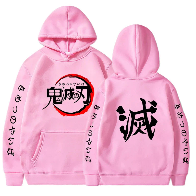 Custom Colorful Streetwear Hoodie Demon Slayer  - LANDIBY