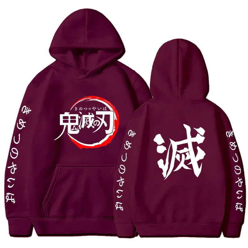 Custom Colorful Streetwear Hoodie Demon Slayer  - LANDIBY