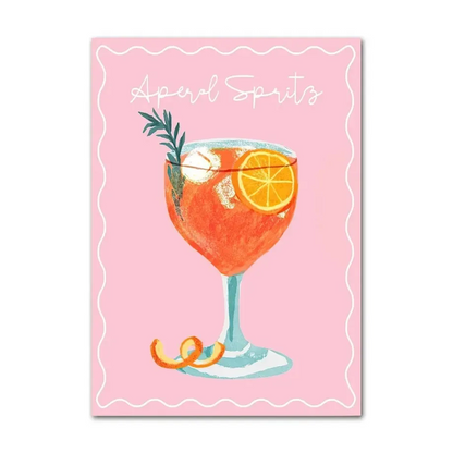 Spritz Drink Pattern Decor Wall Poster - Item - BAI-DAY