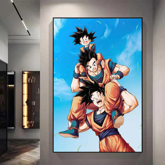 Goku Family Decorative Canvas Wall Poster  - LANDIBY