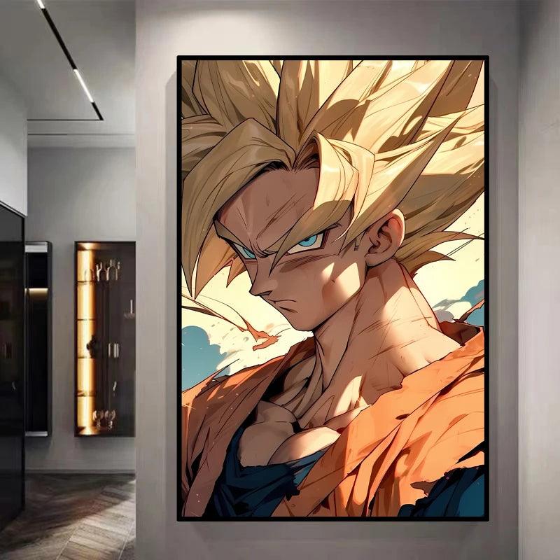 Goku SSJ Decorative Canvas Wall Poster  - LANDIBY