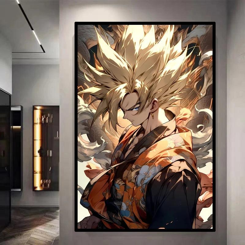 Goku SSJ Decorative Canvas Wall Poster  - LANDIBY