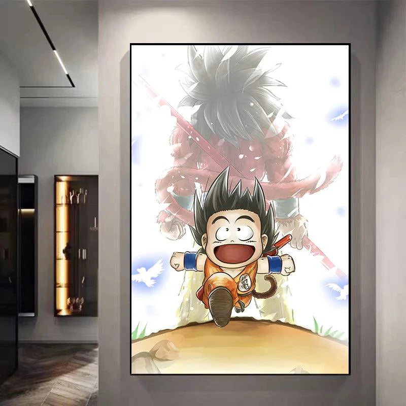 Kid Goku Decorative Canvas Wall Poster  - LANDIBY