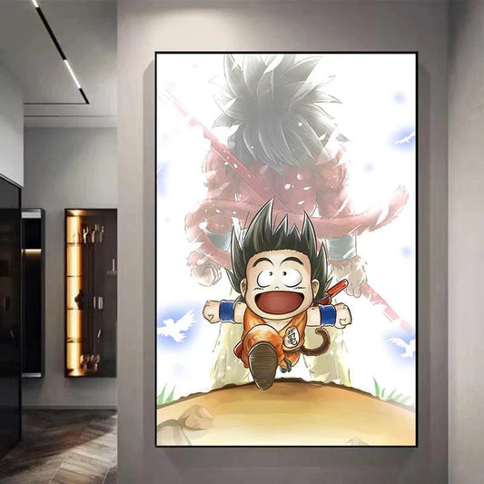 Kid Goku Decorative Canvas Wall Poster  - LANDIBY