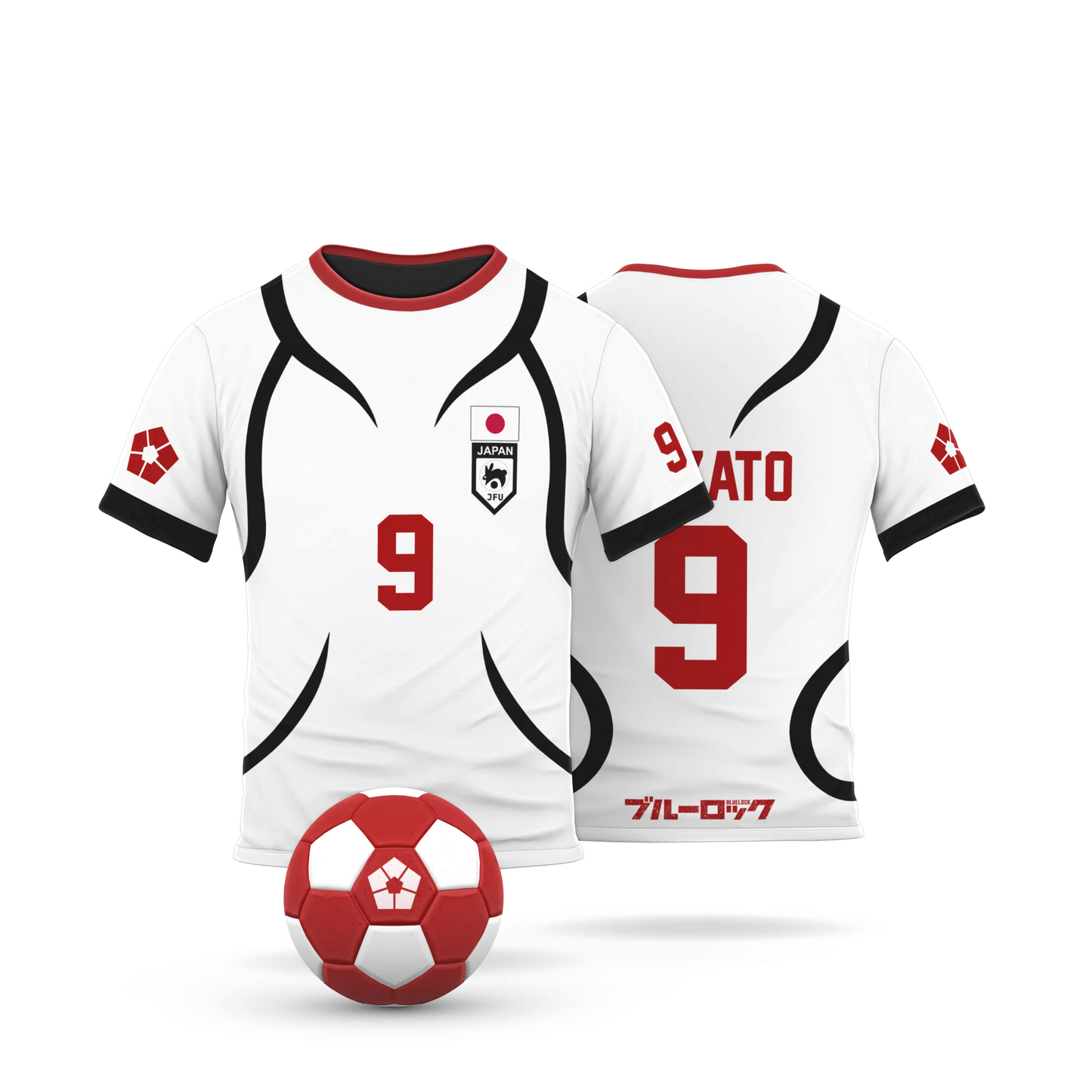 Kitsunezato Cosplay Anime Blue Lock U20 Japan Team White Jersey  - LANDIBY