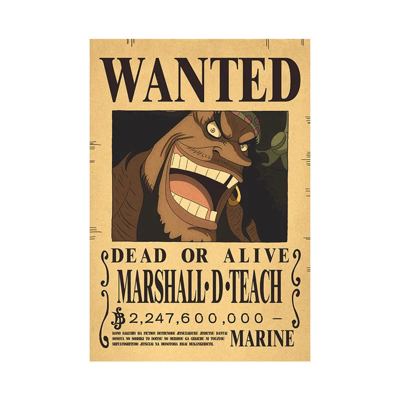 Marshall D Teach One Piece WANTED Custom Wall Poster  - LANDIBY