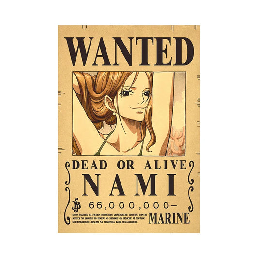 Nami One Piece WANTED Custom Wall Poster  - LANDIBY