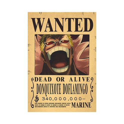 One Piece WANTED Bounty Custom Wall Poster  - LANDIBY