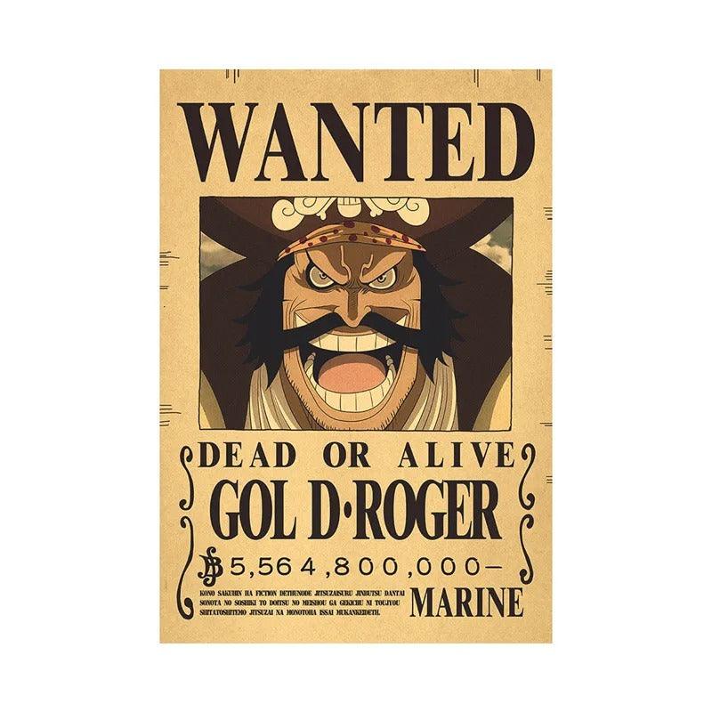 One Piece WANTED Bounty Custom Wall Poster  - LANDIBY