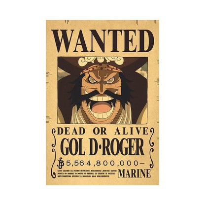 One Piece WANTED Bounty Custom Wall Poster  - LANDIBY