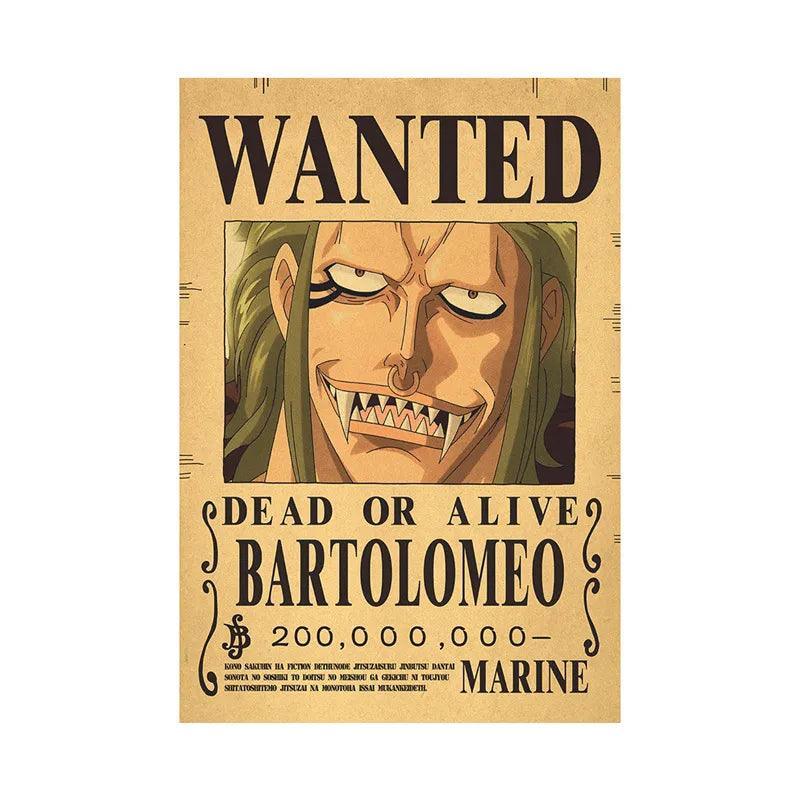 One Piece WANTED Bounty Custom Wall Poster  - LANDIBY