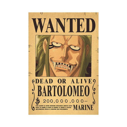 One Piece WANTED Bounty Custom Wall Poster  - LANDIBY