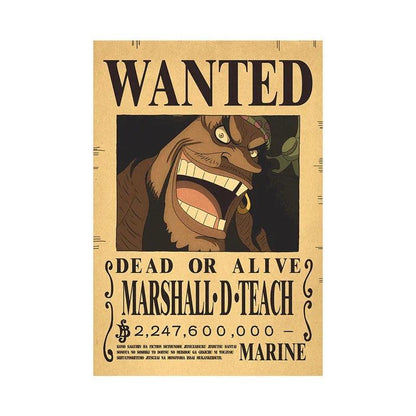 One Piece WANTED Bounty Custom Wall Poster  - LANDIBY