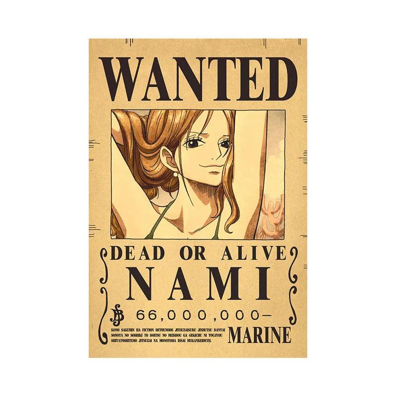 One Piece WANTED Bounty Custom Wall Poster  - LANDIBY