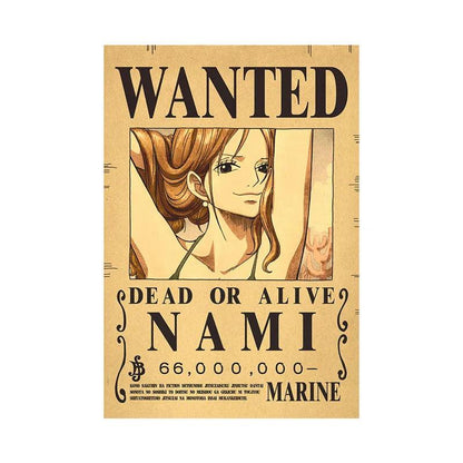 One Piece WANTED Bounty Custom Wall Poster  - LANDIBY