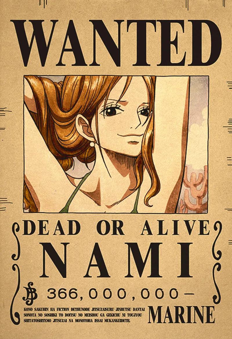 One Piece WANTED Bounty Custom Wall Poster  - LANDIBY