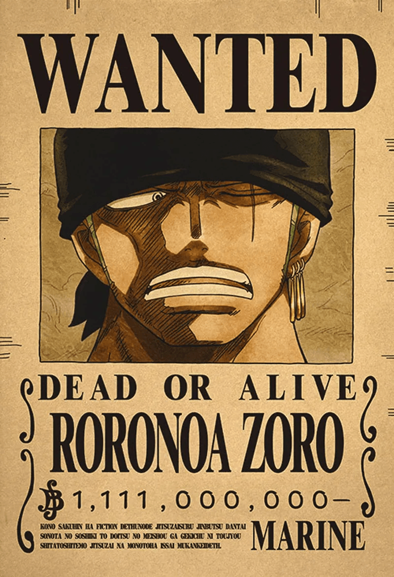 One Piece WANTED Bounty Custom Wall Poster  - LANDIBY