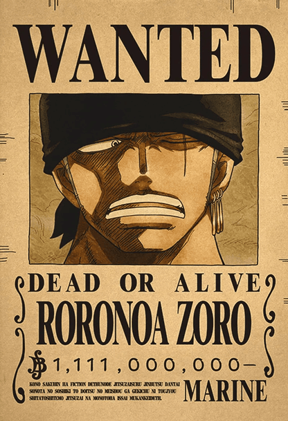 One Piece WANTED Bounty Custom Wall Poster  - LANDIBY