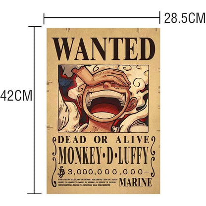 One Piece WANTED Bounty Custom Wall Poster  - LANDIBY