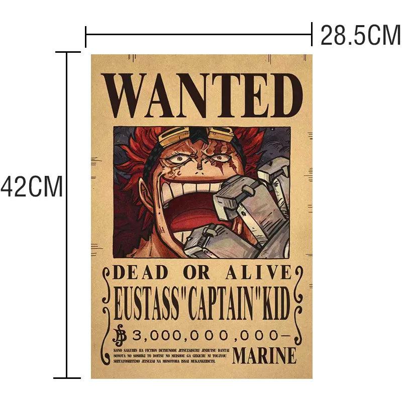 One Piece WANTED Bounty Custom Wall Poster  - LANDIBY