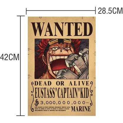 One Piece WANTED Bounty Custom Wall Poster  - LANDIBY
