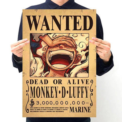 One Piece WANTED Bounty Custom Wall Poster  - LANDIBY