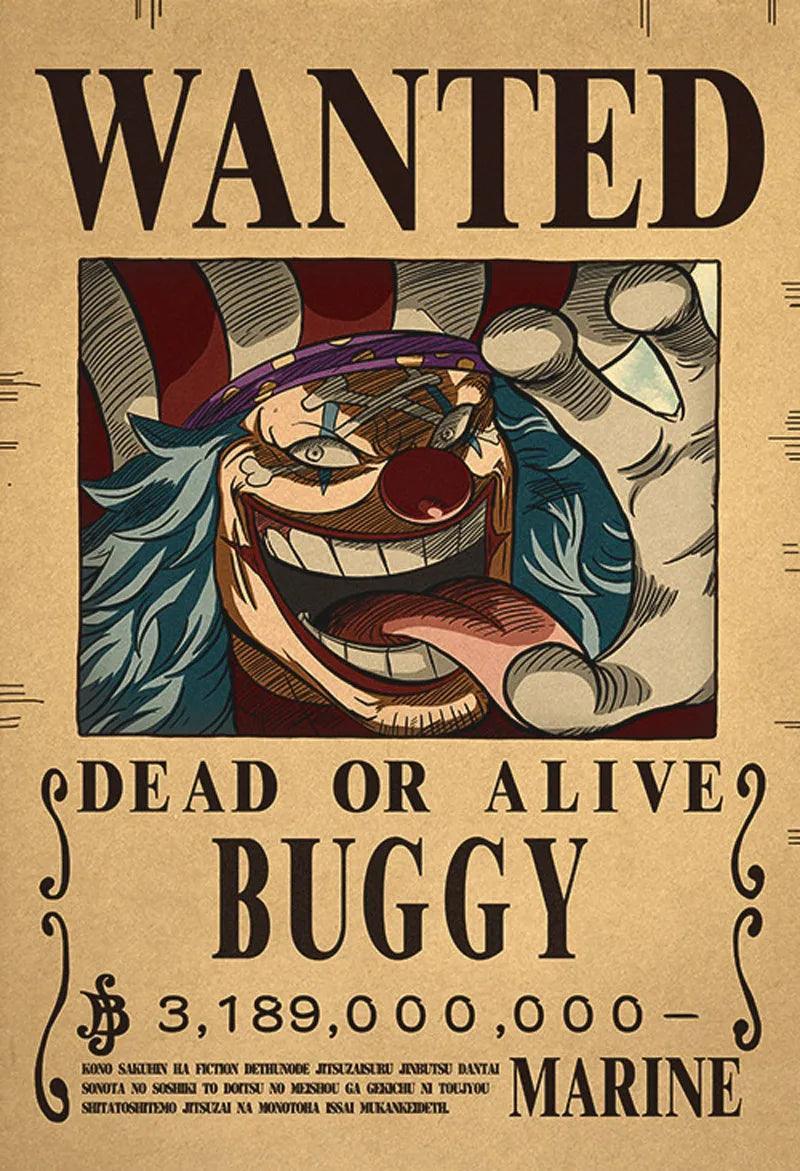 One Piece WANTED Bounty Custom Wall Poster  - LANDIBY