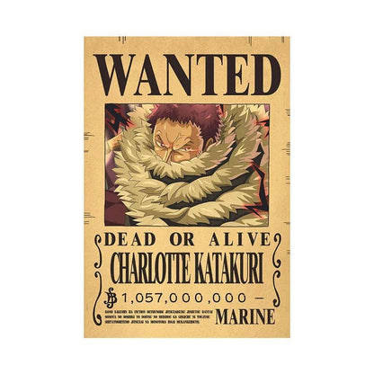 One Piece WANTED Bounty Custom Wall Poster  - LANDIBY