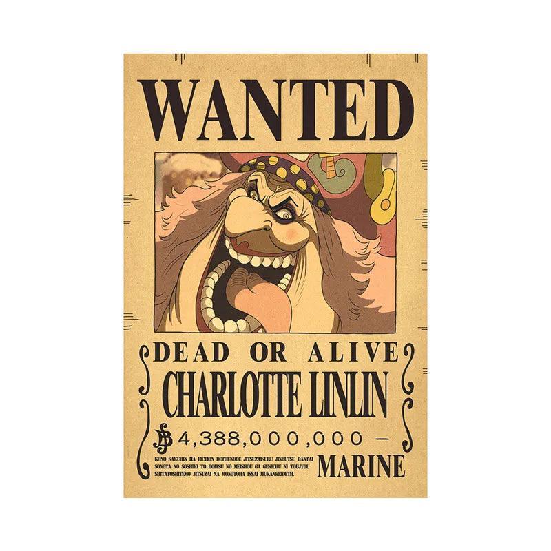 One Piece WANTED Bounty Custom Wall Poster  - LANDIBY