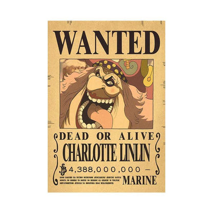 One Piece WANTED Bounty Custom Wall Poster  - LANDIBY