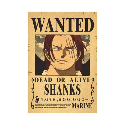 One Piece WANTED Bounty Custom Wall Poster  - LANDIBY