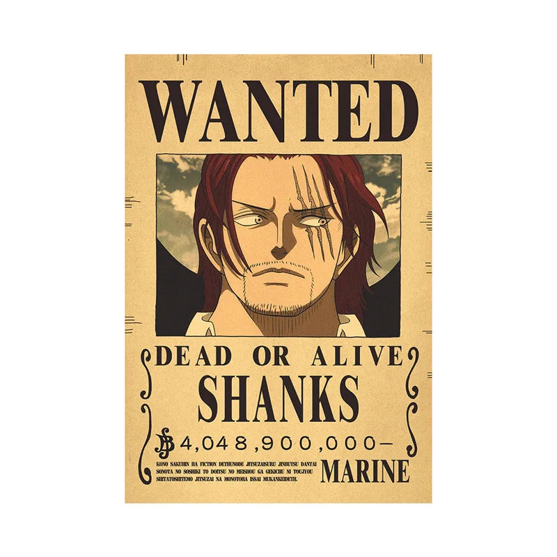 Shanks One Piece WANTED Custom Wall Poster  - LANDIBY