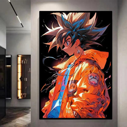 Teen Goku Decorative Canvas Wall Poster  - LANDIBY