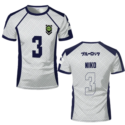 White Custom Anime Blue Lock Kid Jersey  - LANDIBY